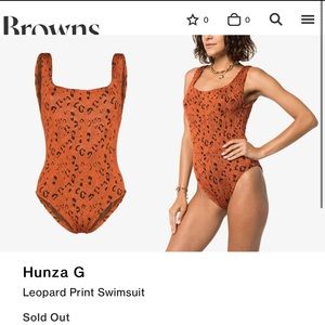 Hunza G leopard swimsuit. One Size Fits Most